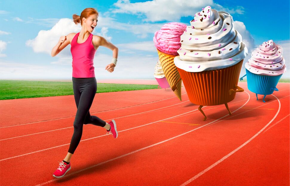 Sports and avoiding simple carbohydrates for a slim figure